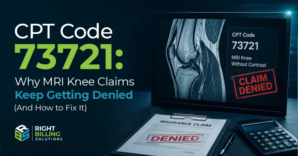 CPT Code 73721: Why MRI Knee Claims Keep Getting Denied (And How to Fix It)